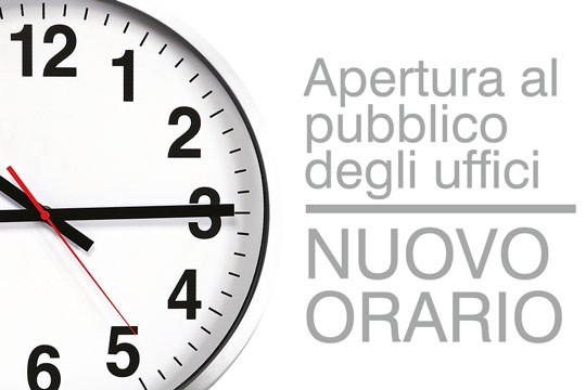 Nuovi orari di aperura uffici comunali