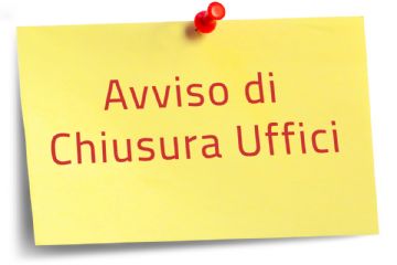 Chiusura Ufficio ANAGRAFE, STATO CIVILE ed ELETTORALE per venerd&#236; 19/09/2025